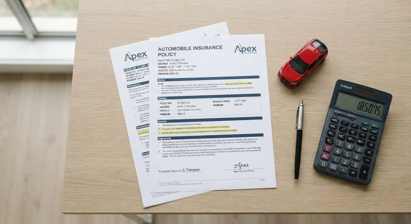 Auto Insurance Coverage Types Laid Out Side by Side