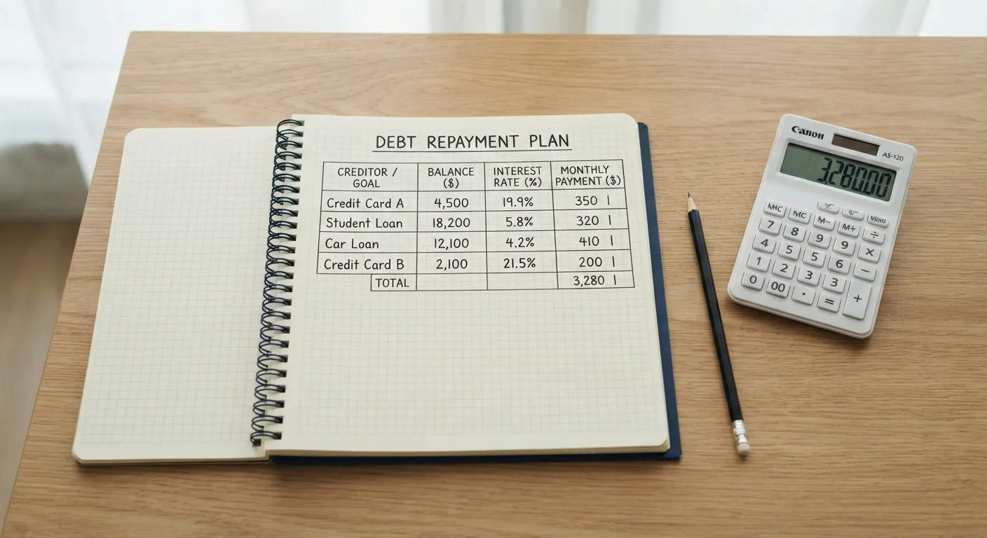 What a Debt Repayment Plan Actually Looks Like on Paper